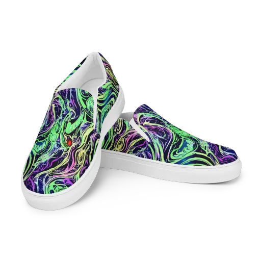 Alien Current on a Men's Slip-On Canvas Shoes