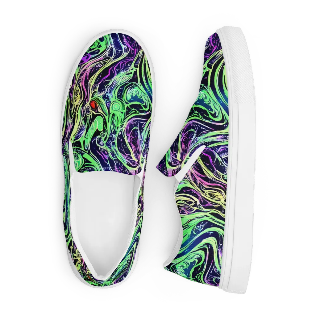 Alien Current on Men's Slip-On Canvas Shoes — Front