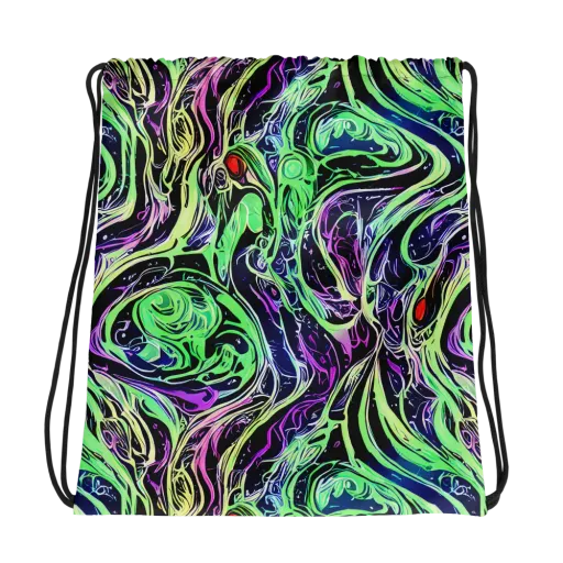 Alien Current on a Drawstring Bag