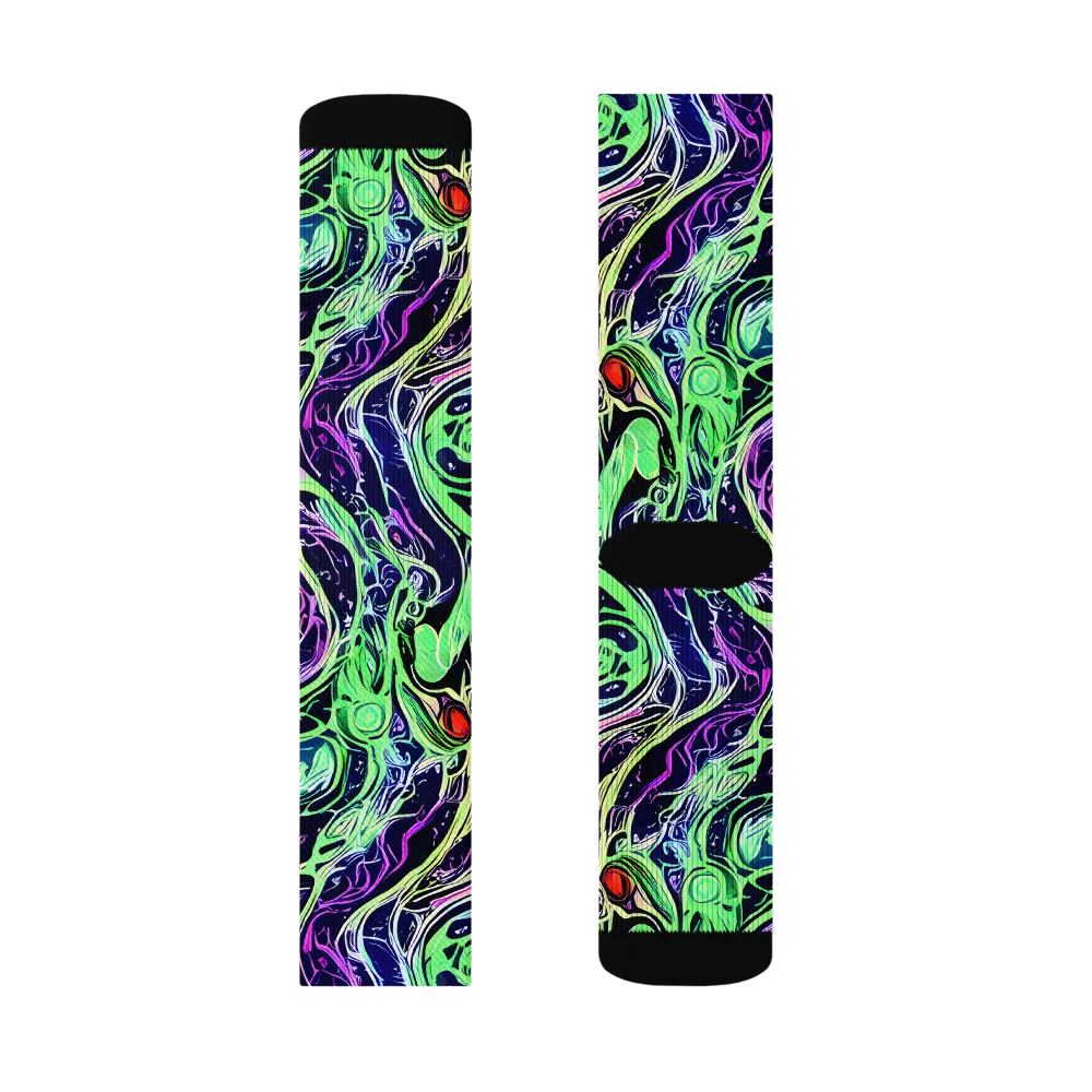 Alien Current on Socks — Right Sock
