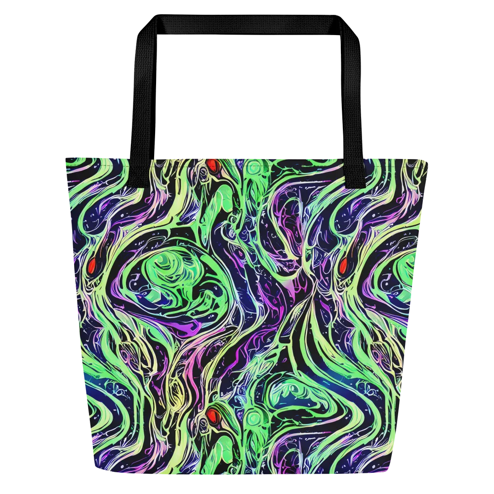Alien Current on Large Tote Bag W/ Pocket — Front