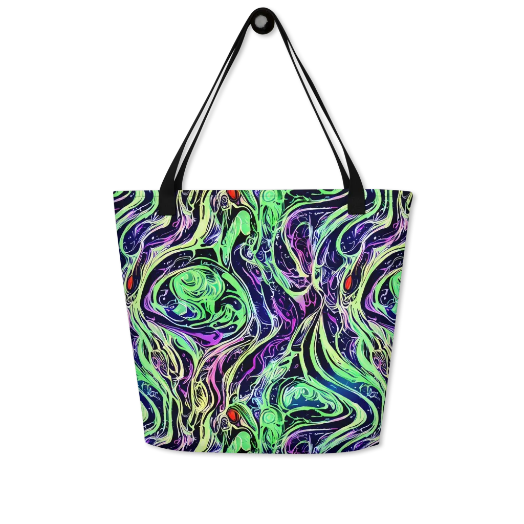 Alien Current on Large Tote Bag W/ Pocket — Front