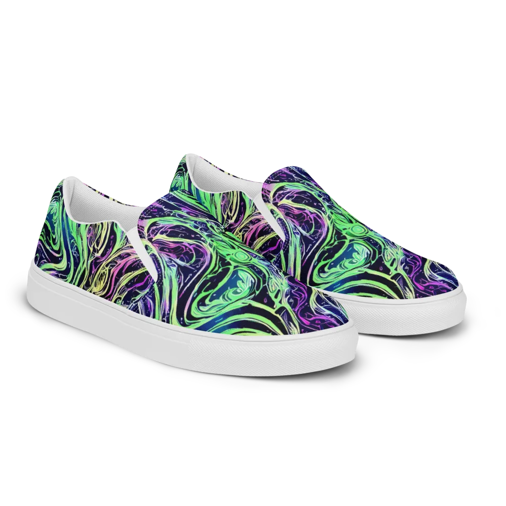 Alien Current on Women's Slip-On Canvas Shoes — Right Front