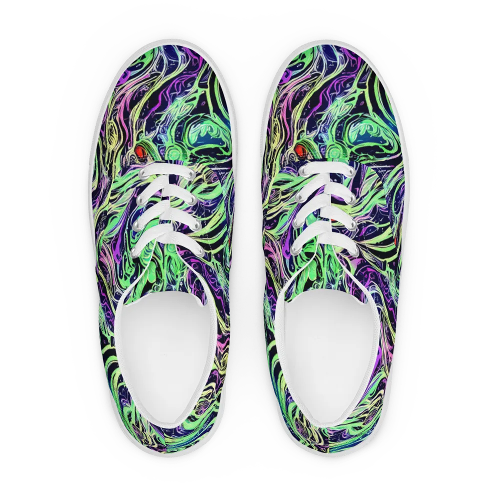 Alien Current on Men's Lace-Up Canvas Shoes — Front