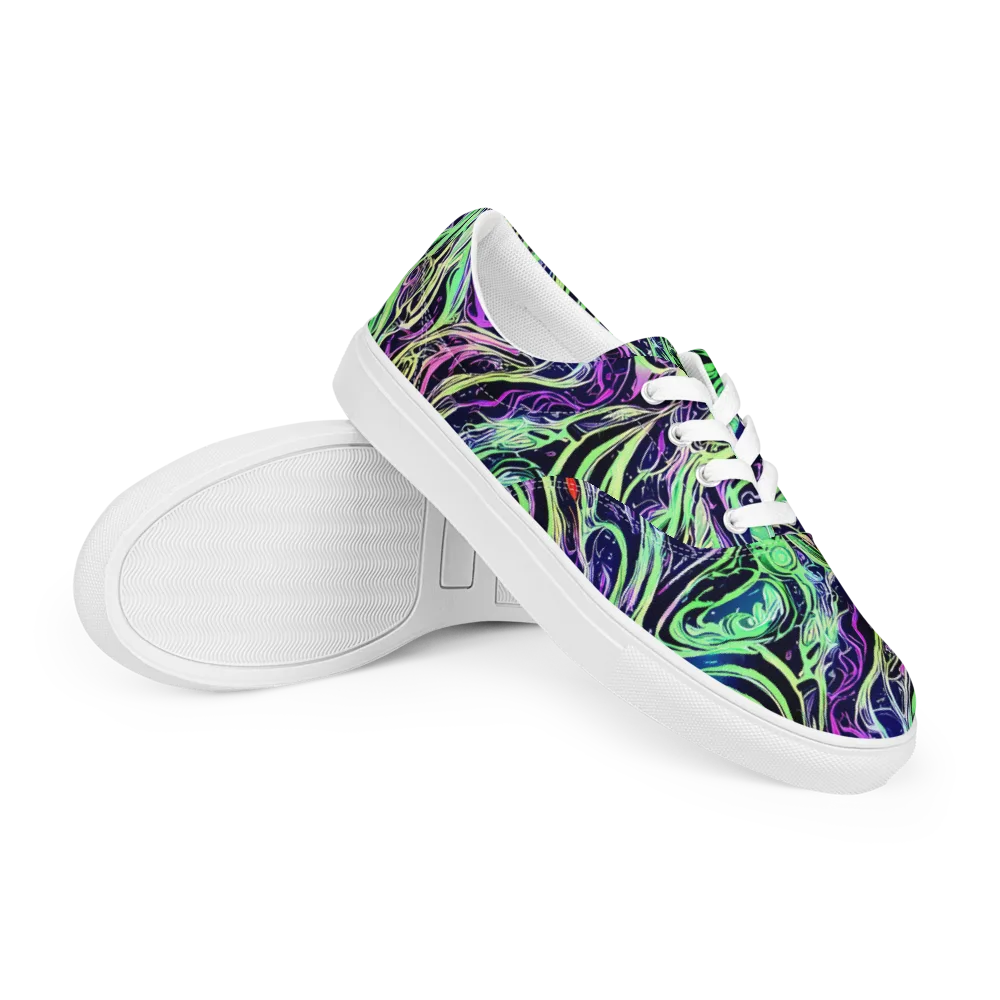 Alien Current on Men's Lace-Up Canvas Shoes — Right Front