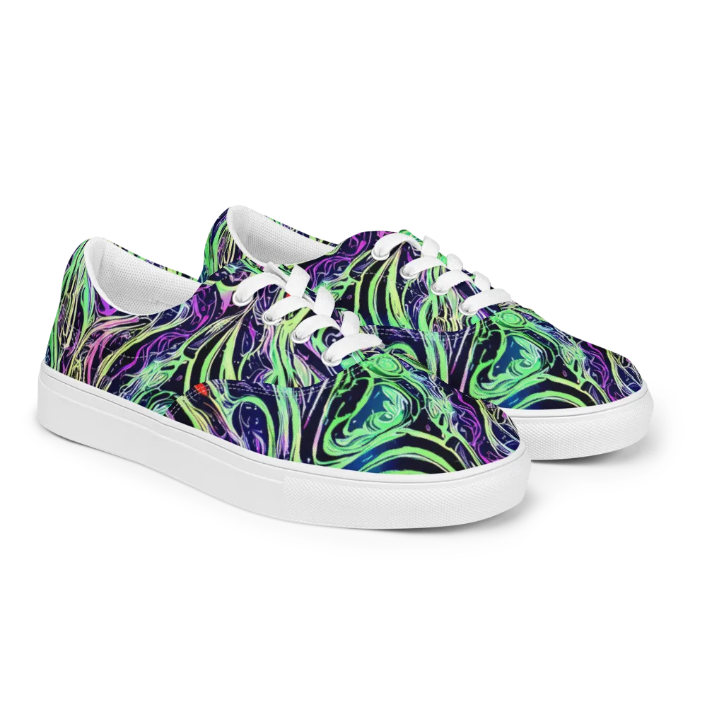 Alien Current on Men's Lace-Up Canvas Shoes — Right Front