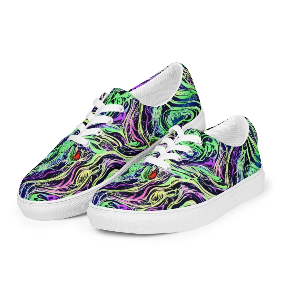 Alien Current on Men's Lace-Up Canvas Shoes — Left Front
