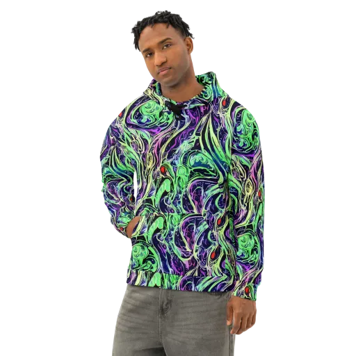 Alien Current on a Cotton Hoodie