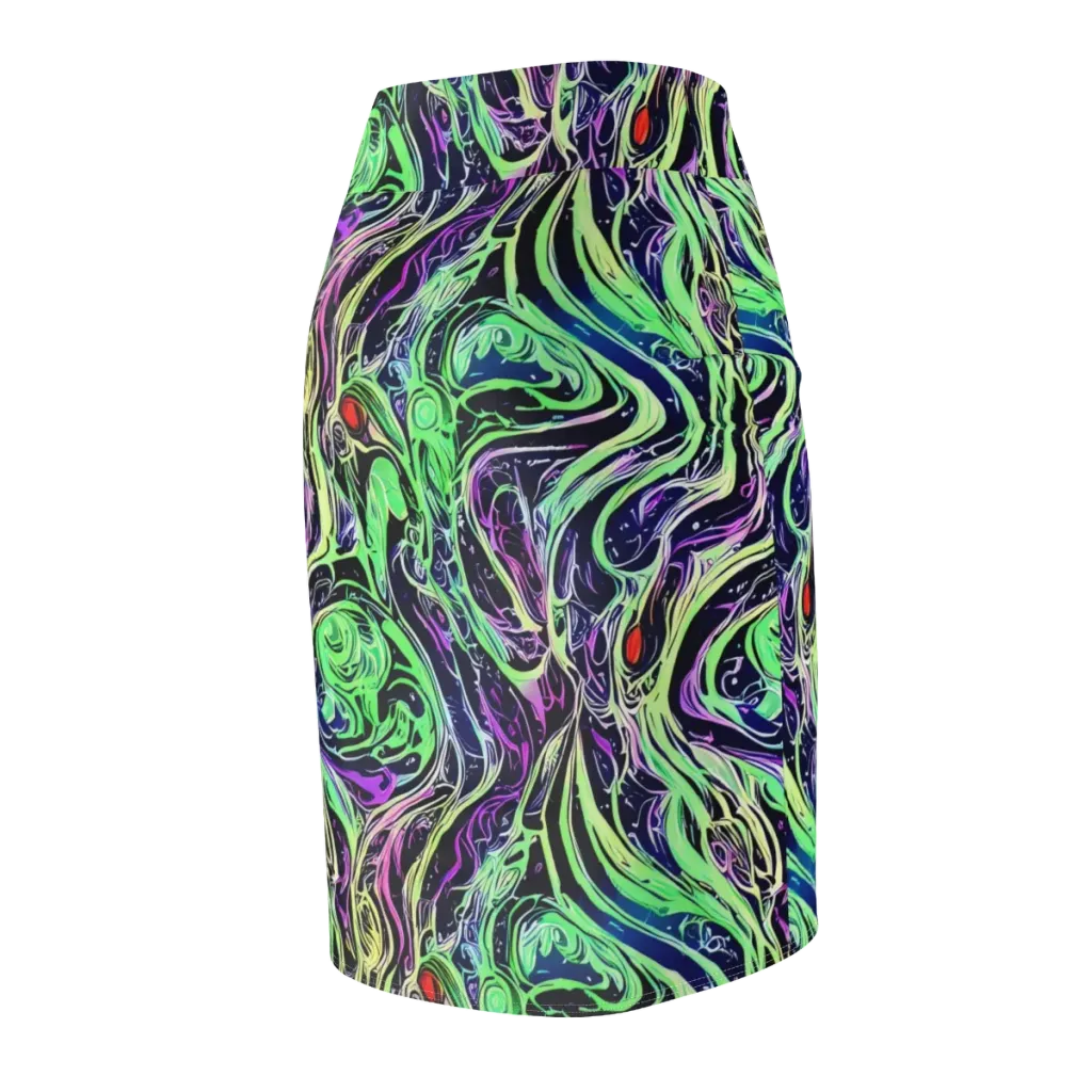 Alien Current on Pencil Skirt — Back Side