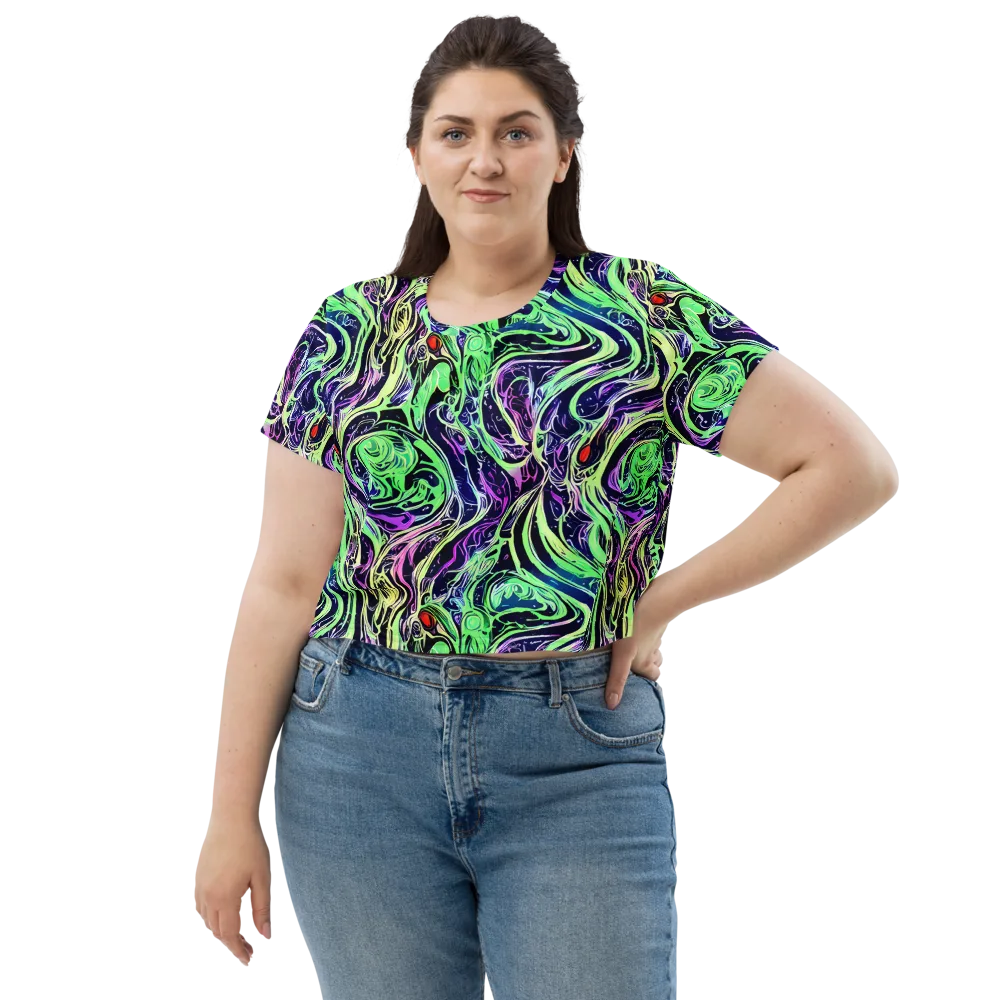 Alien Current on Crop Tee — Front