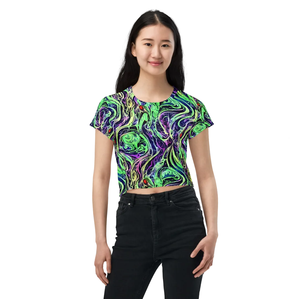 Alien Current on Crop Tee — Front