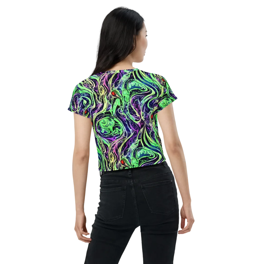 Alien Current on Crop Tee — Back