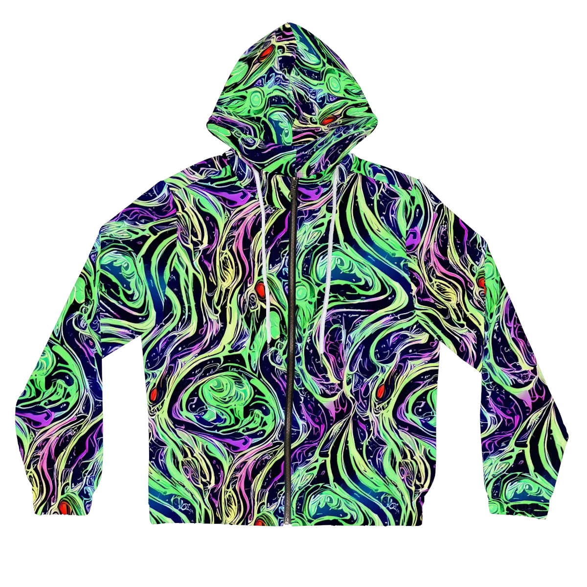 Alien Current on Women's Full-Zip Hoodie — Front