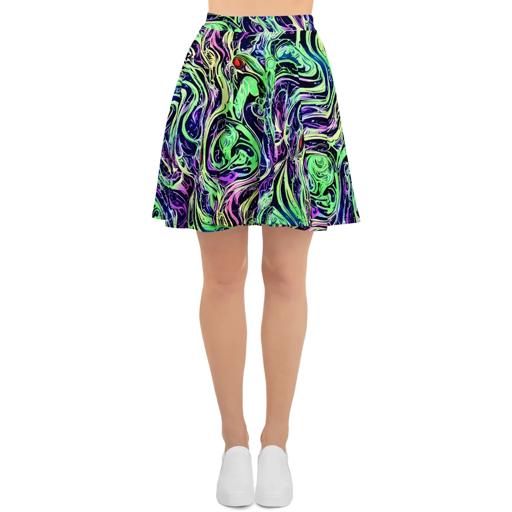 Alien Current on Skater Skirt — Front