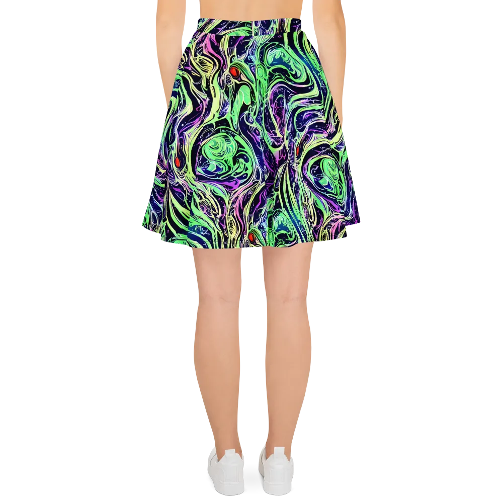 Alien Current on Skater Skirt — Back
