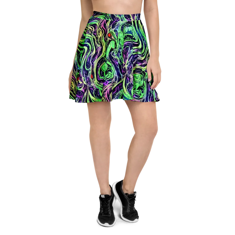 Alien Current on Skater Skirt — Front