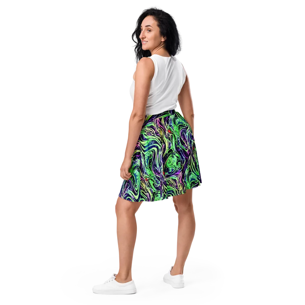 Alien Current on Skater Skirt — Back