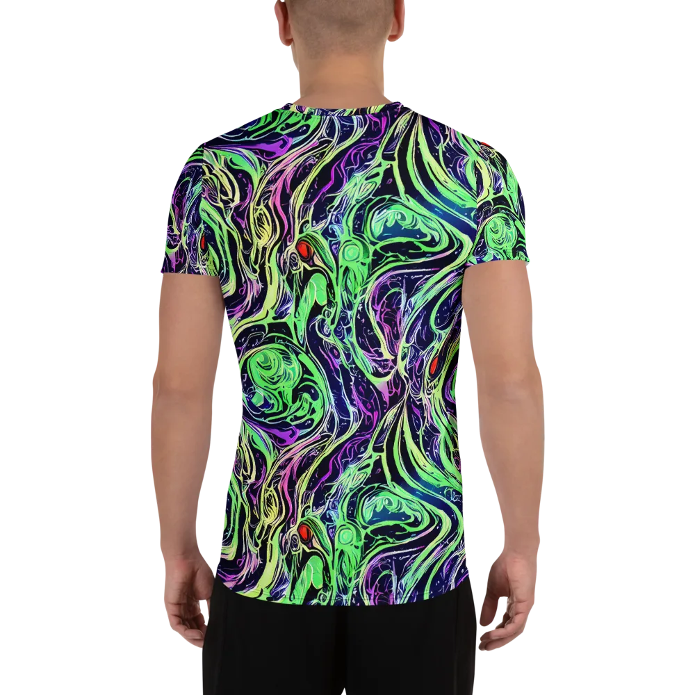 Alien Current on Men's Athletic T-Shirt — Back
