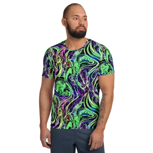 Alien Current on a Men's Athletic T-Shirt