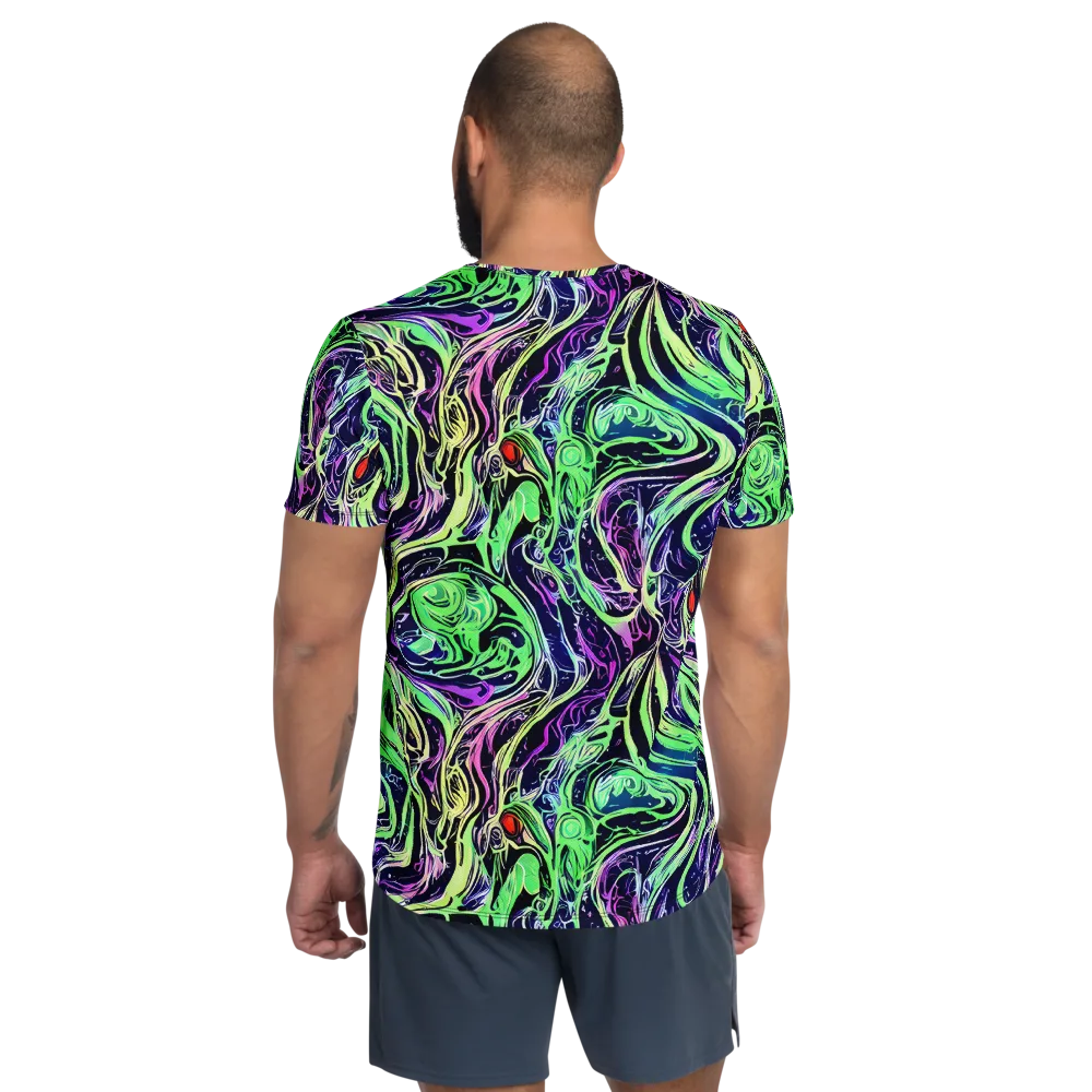 Alien Current on Men's Athletic T-Shirt — Back