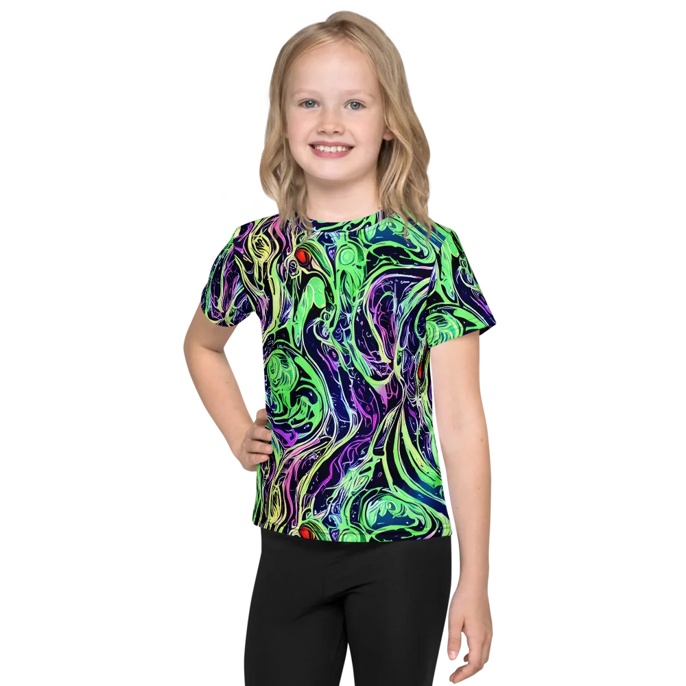 Alien Current on Kids Crew Neck T-Shirt — Front