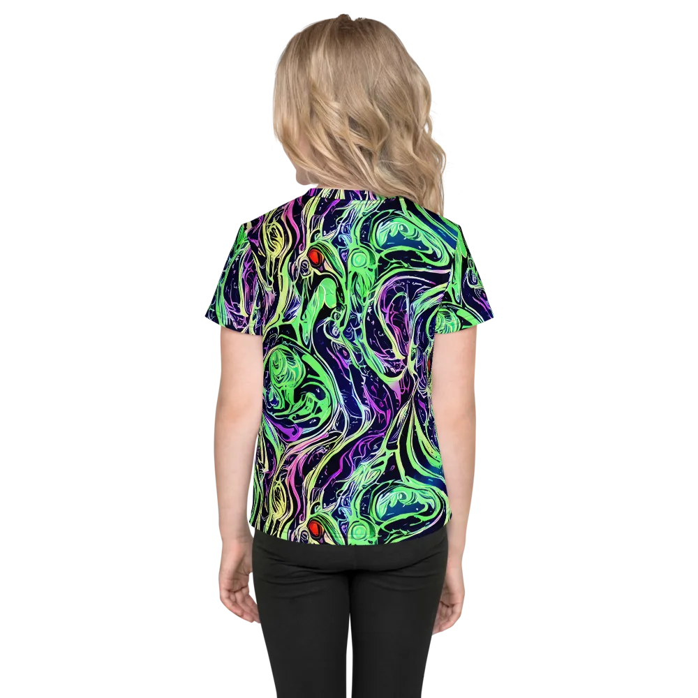 Alien Current on Kids Crew Neck T-Shirt — Back