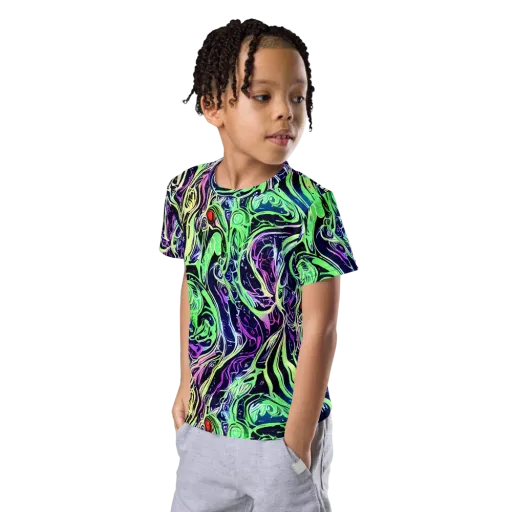 Alien Current on a Kids Crew Neck T-Shirt