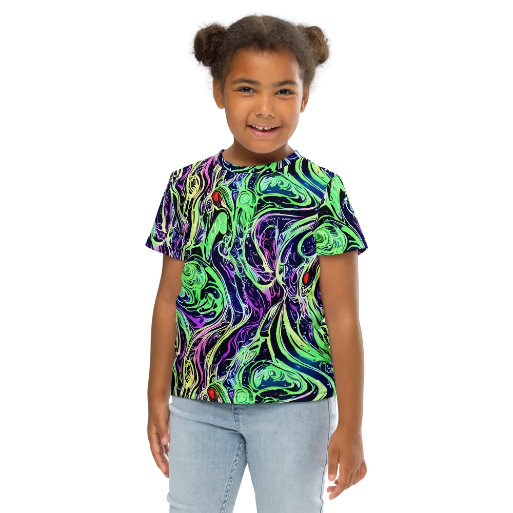 Alien Current on Kids Crew Neck T-Shirt — Front