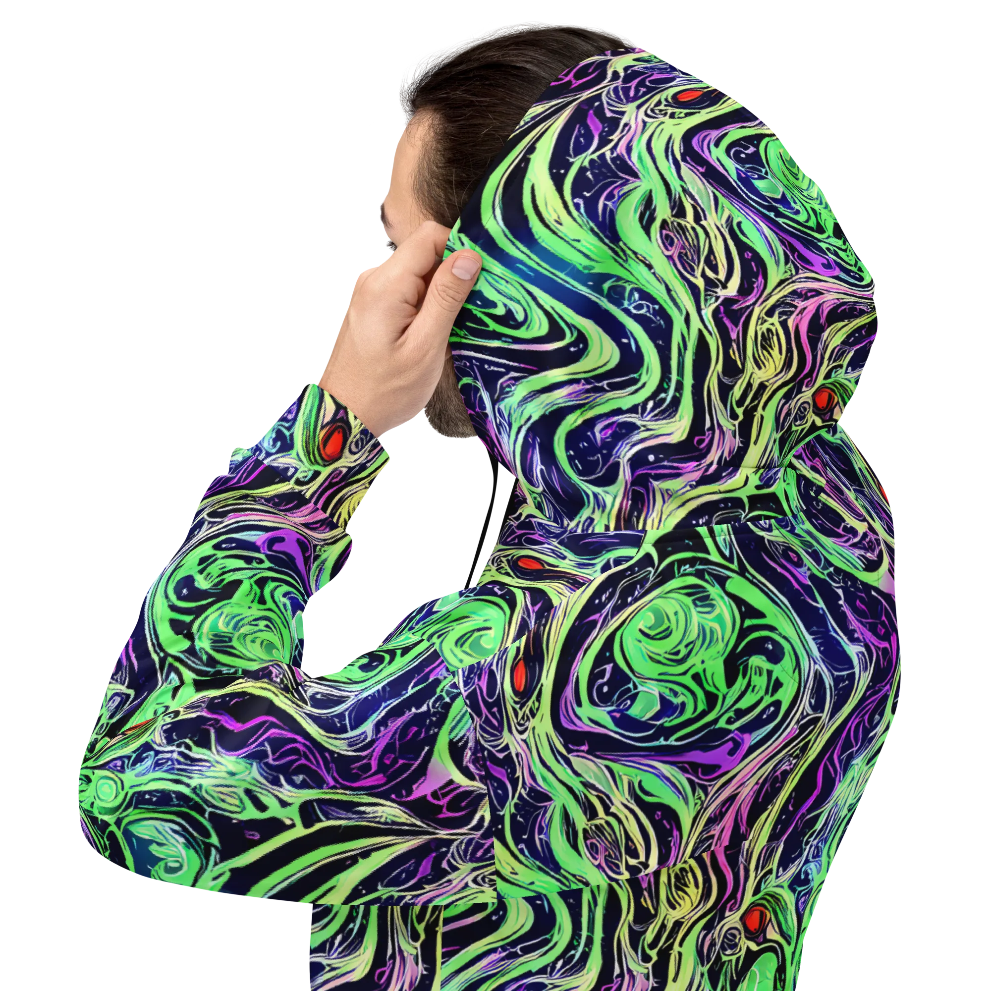 Alien Current on Hoodie — Back