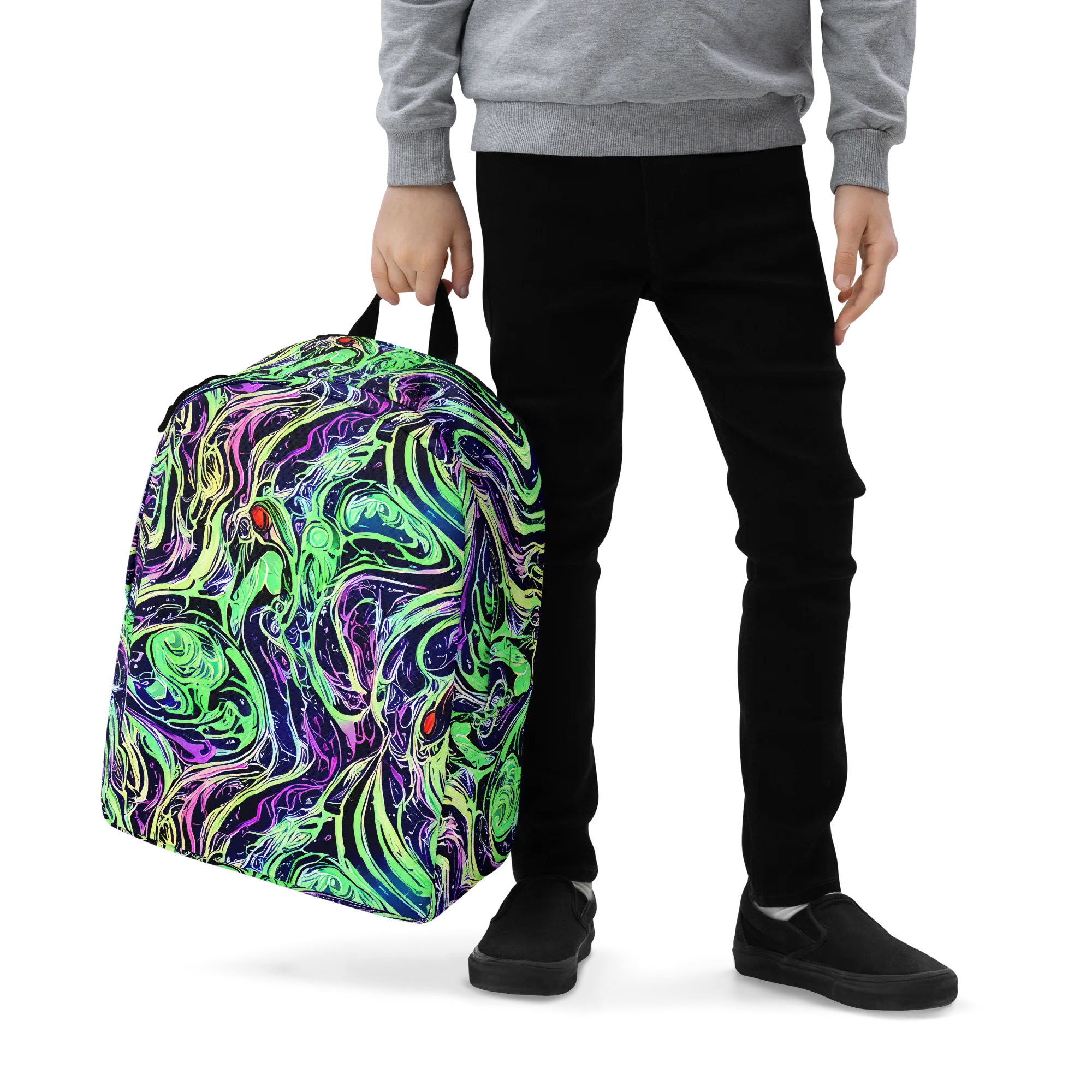 Alien Current on Minimalist Backpack — Zoomed-in