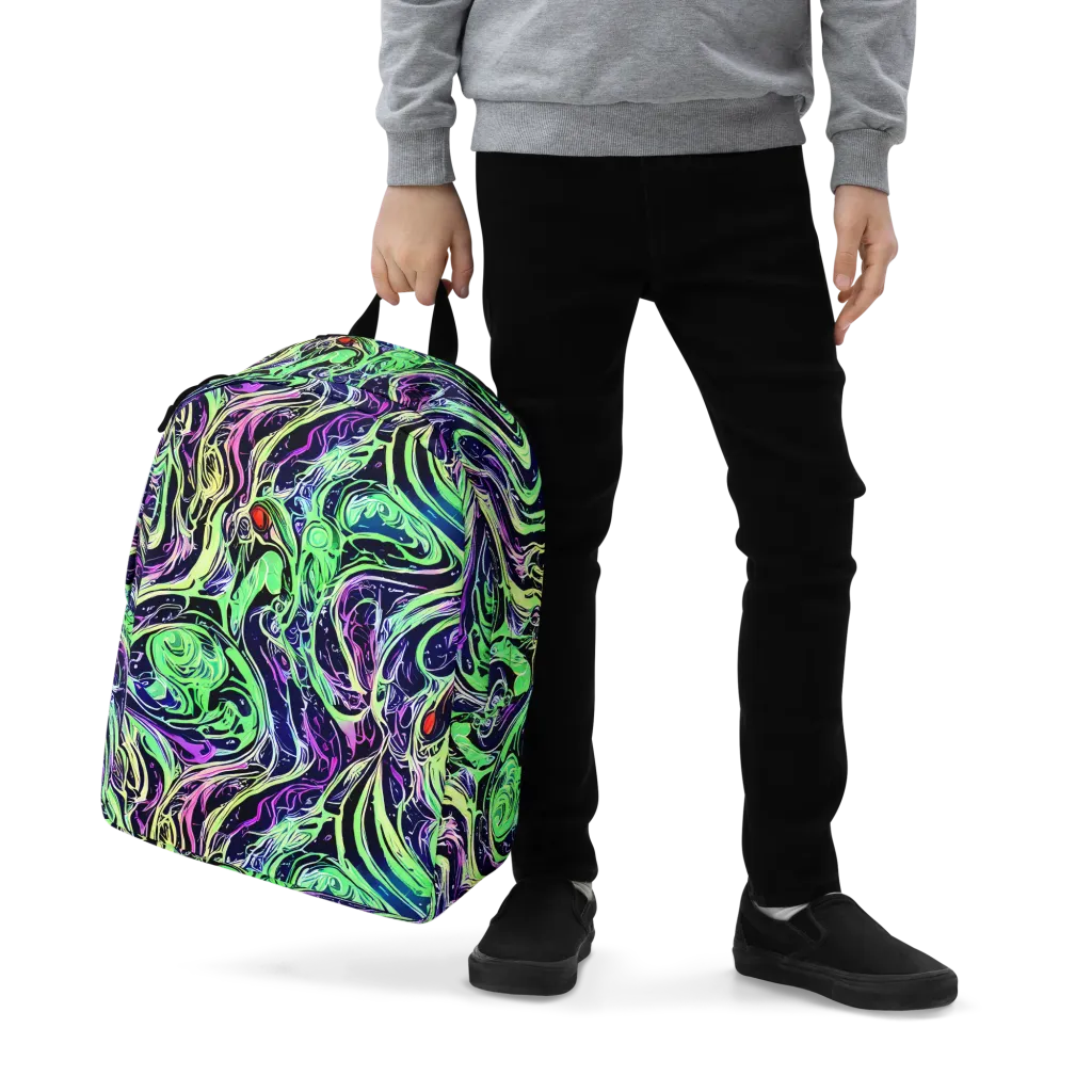 Alien Current on Minimalist Backpack — Zoomed-in
