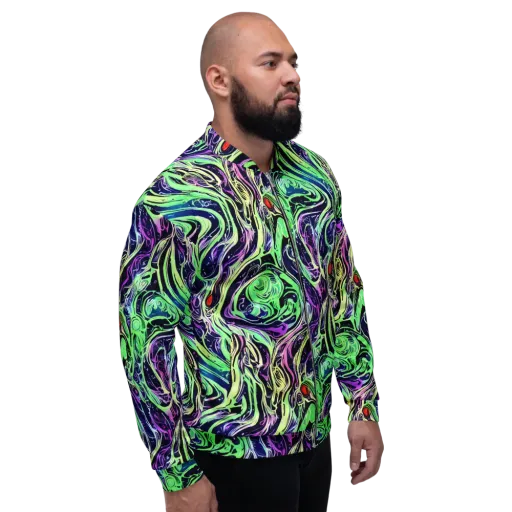 Alien Current on a Bomber Jacket
