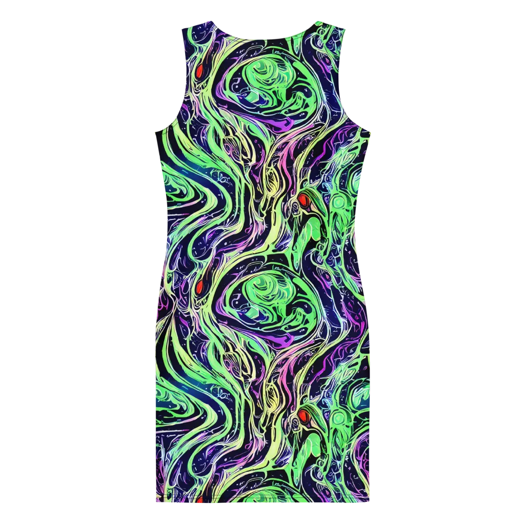 Alien Current on Bodycon Dress — Back