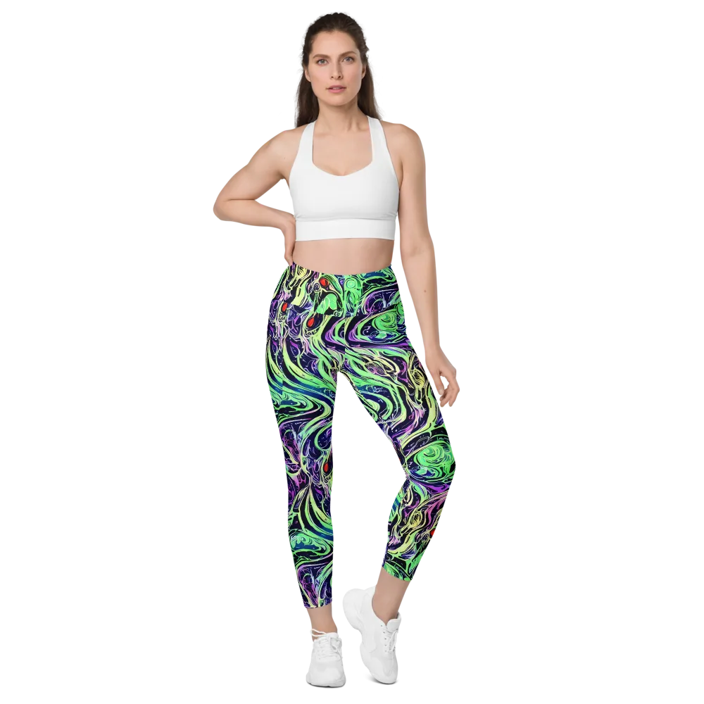 Alien Current on Leggings with Pockets — Front