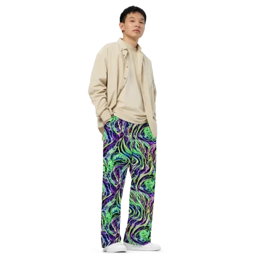 Alien Current on a Wide-Leg Pants