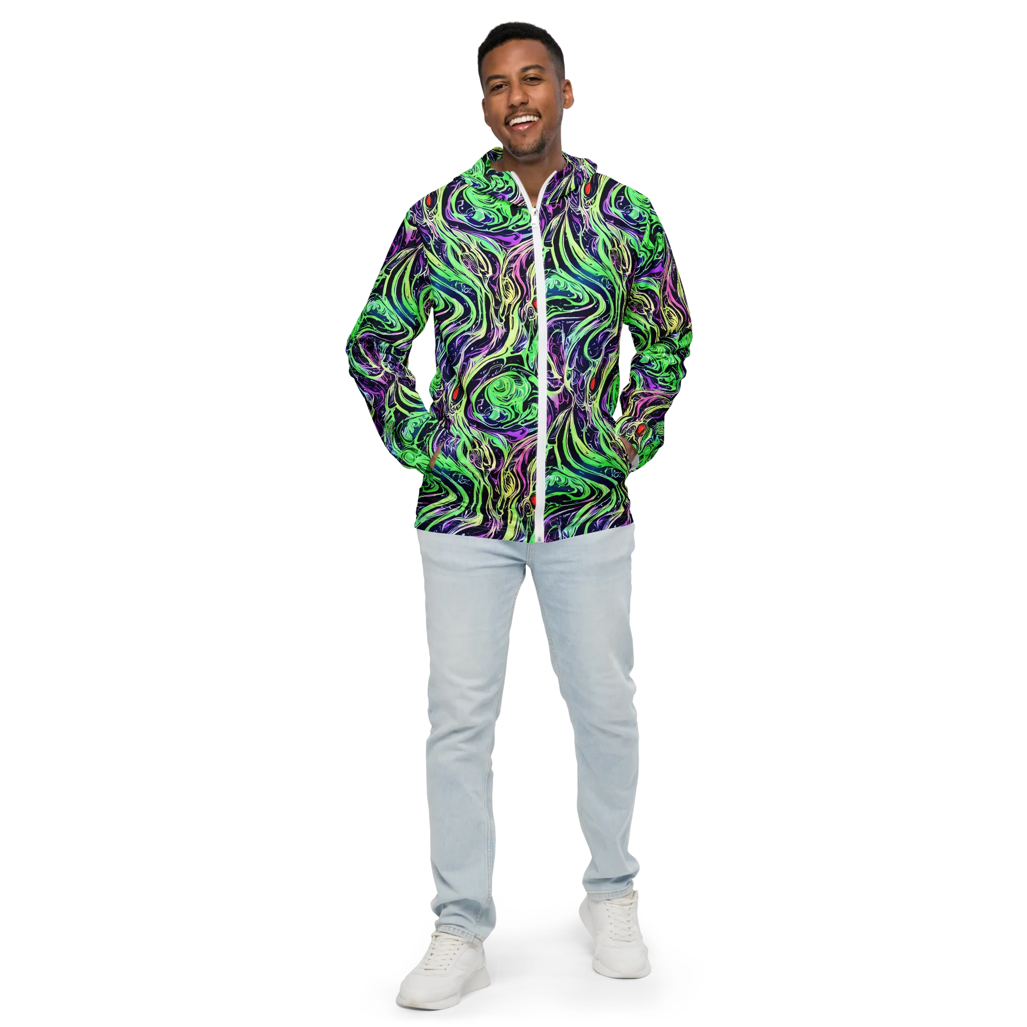 Alien Current on Men's Windbreaker — Front