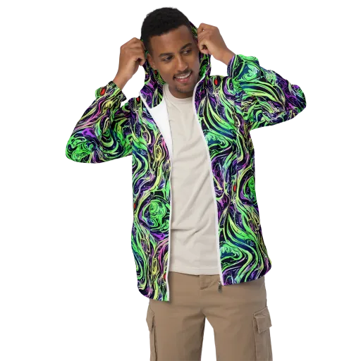 Alien Current on a Men's Windbreaker
