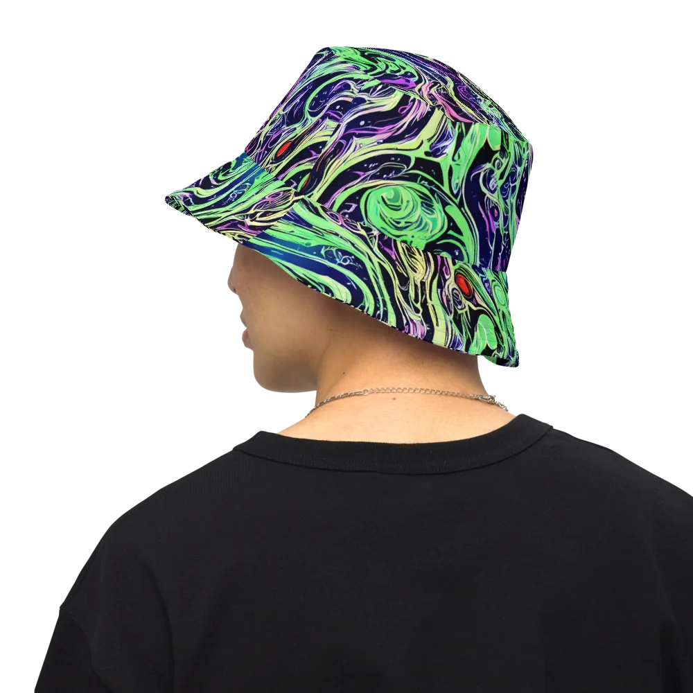 Alien Current on Reversible Bucket Hat — Back Inside