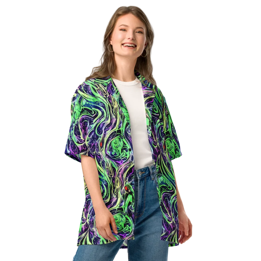 Alien Current on Button Shirt — Front