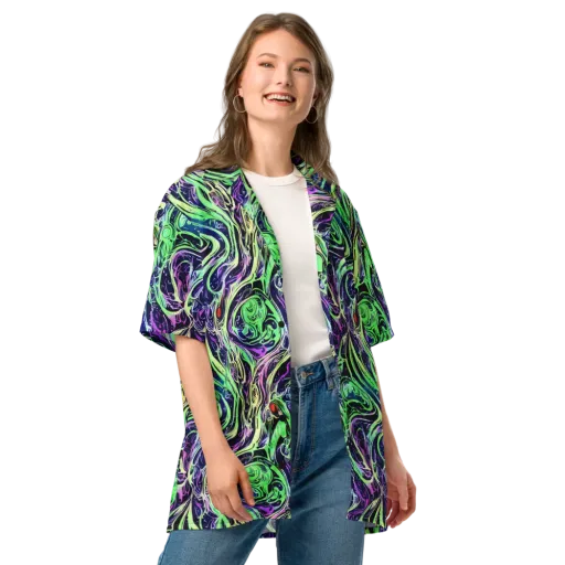 Alien Current on a Button Shirt