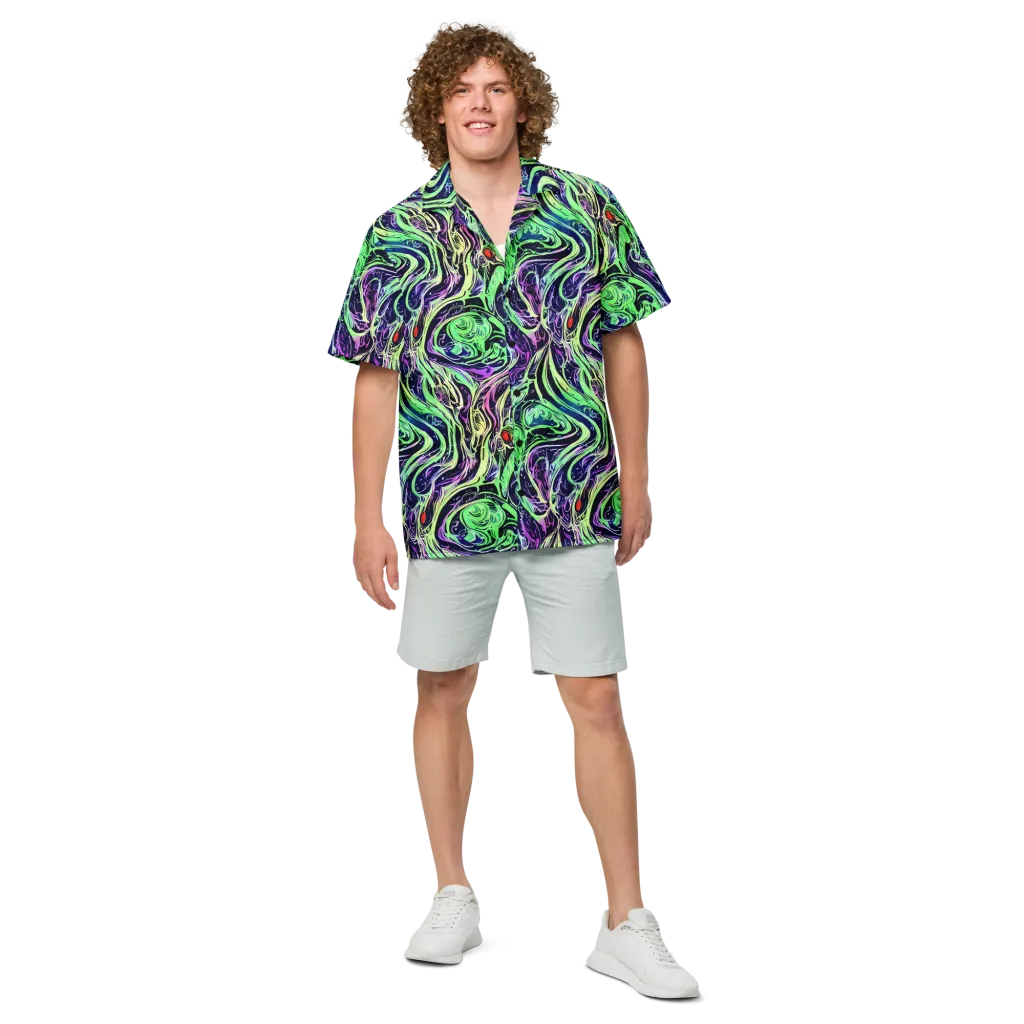 Alien Current on Button Shirt — Front