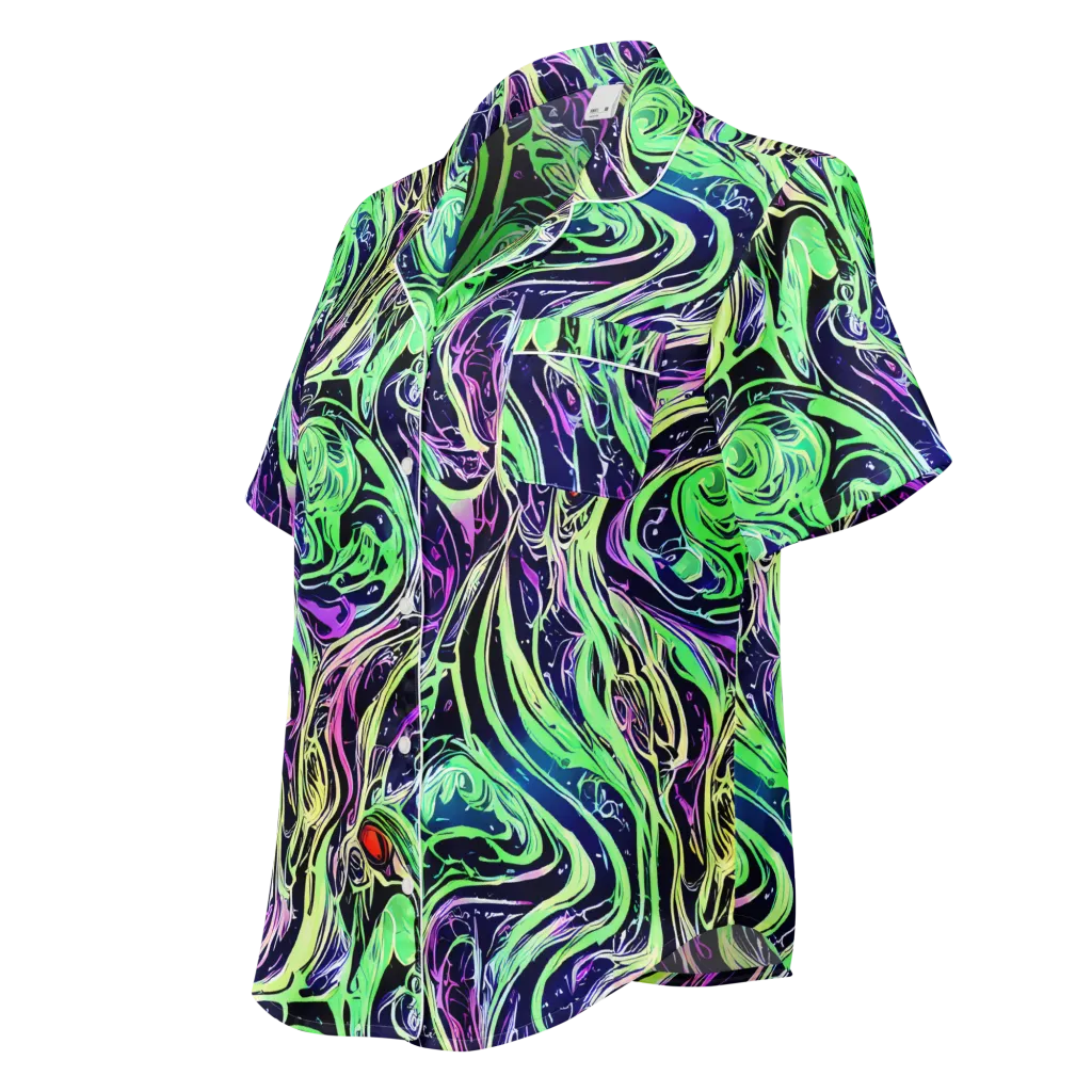 Alien Current on Women's Short Sleeve Pajama Top — Left Front