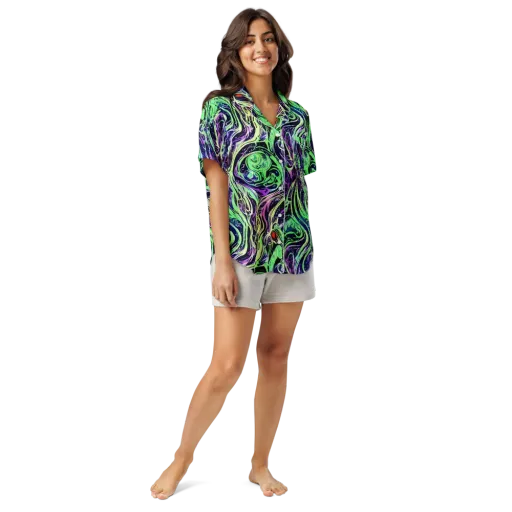 Alien Current on a Women's Short Sleeve Pajama Top