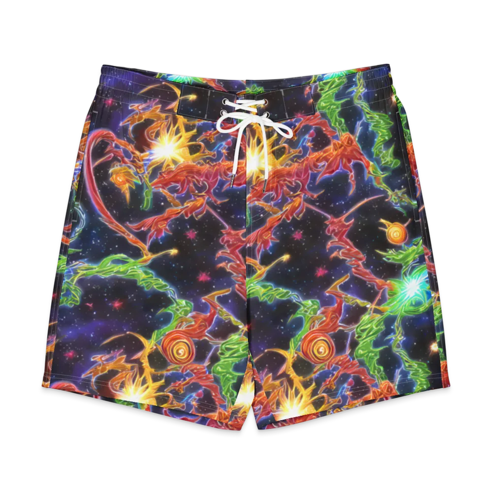 Galactic Flora on Men's Board Shorts — Front