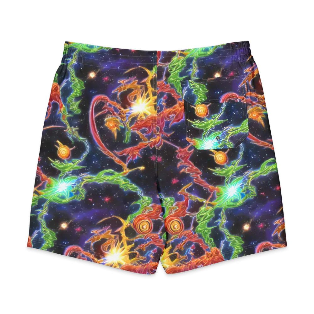 Galactic Flora on Men's Board Shorts — Back