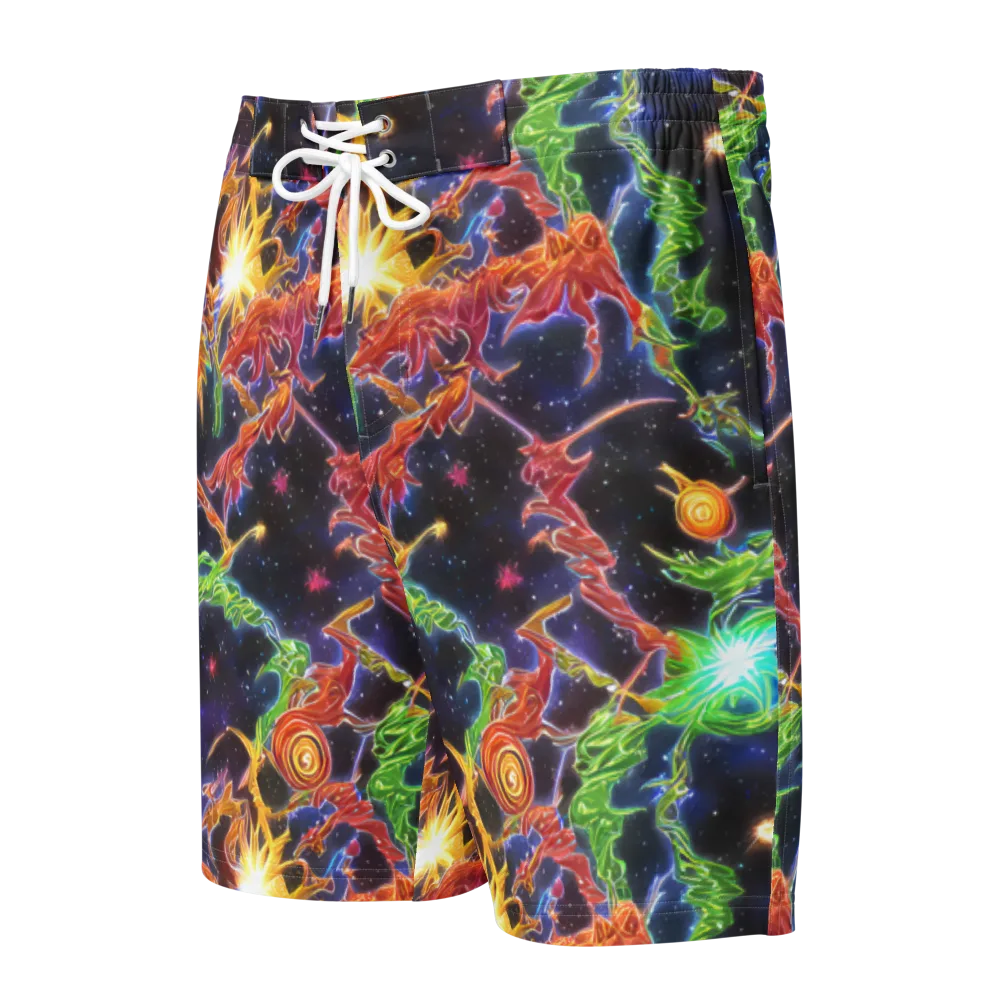 Galactic Flora on Men's Board Shorts — Front