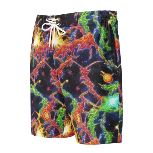 Galactic Flora on a Men's Board Shorts