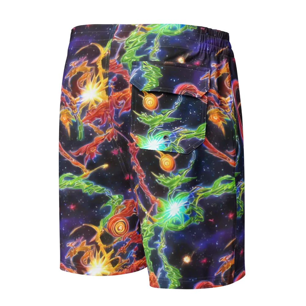 Galactic Flora on Men's Board Shorts — Back