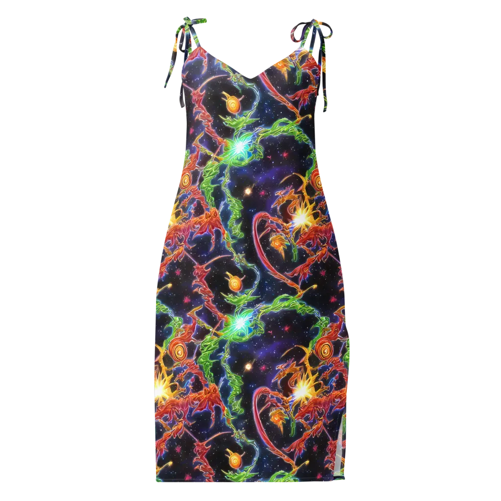 Galactic Flora on Slip Dress — Front