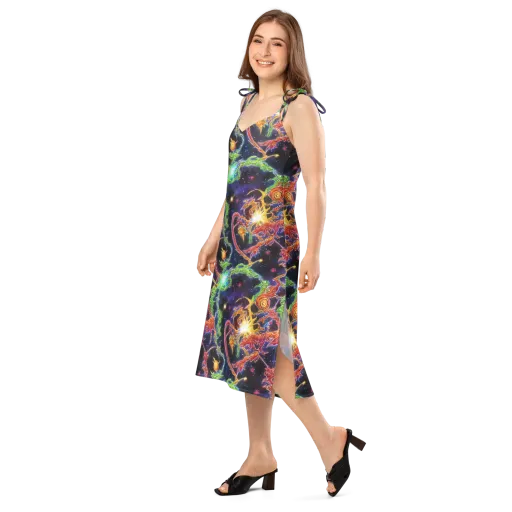 Galactic Flora on a Slip Dress